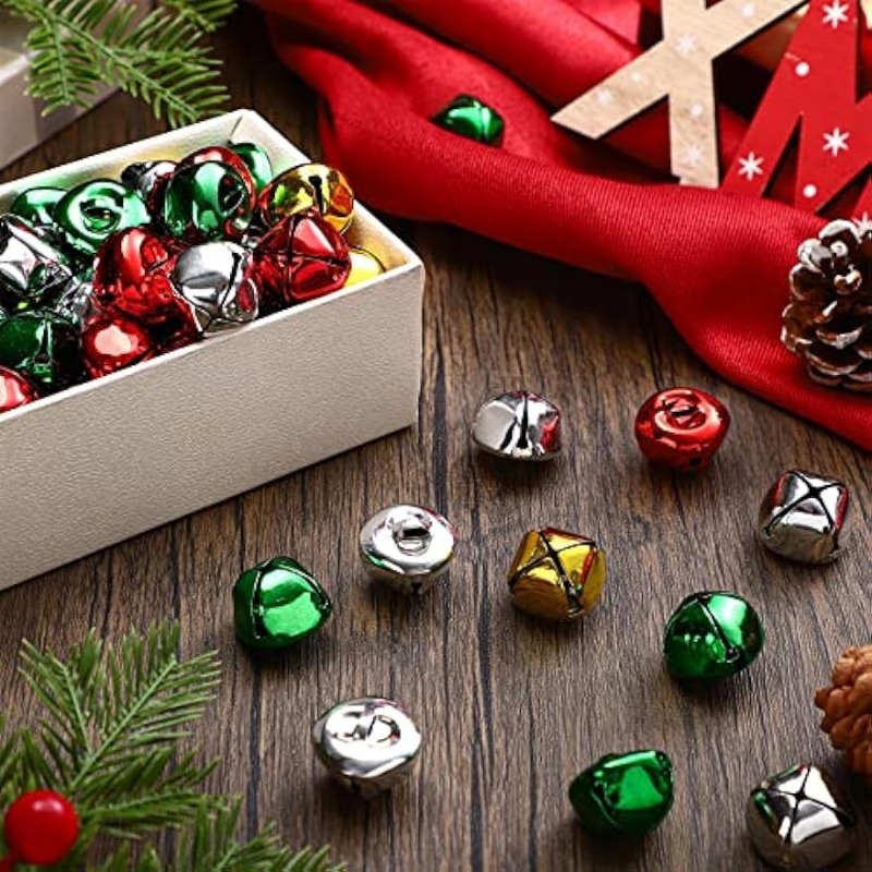 3 piezas de decoración de Navidad colgantes de árbol de Navidad, adorno  colgante de cascabeles para niños, cascabeles pequeños, decoración de  metal