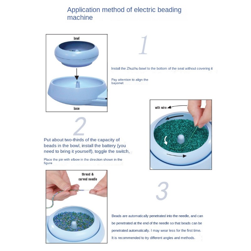 Electric Bead Stringing Machine Handmade Bead Bowl Practical - Temu