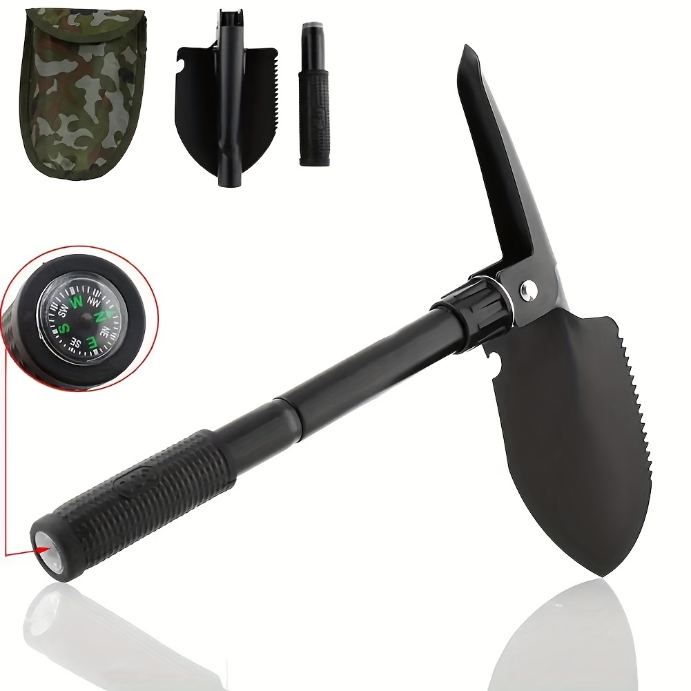 

1pc Outdoor Small Foldable Camping Shovel, Multifunctional Hiking Entrenching Tool Portable Shovel