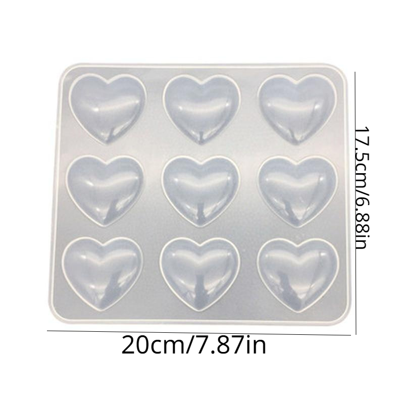 5-cavity Shiny Heart Resin Mold Resin, Resin Molds, Silicone Mold, Silicone  Mold for Resin 