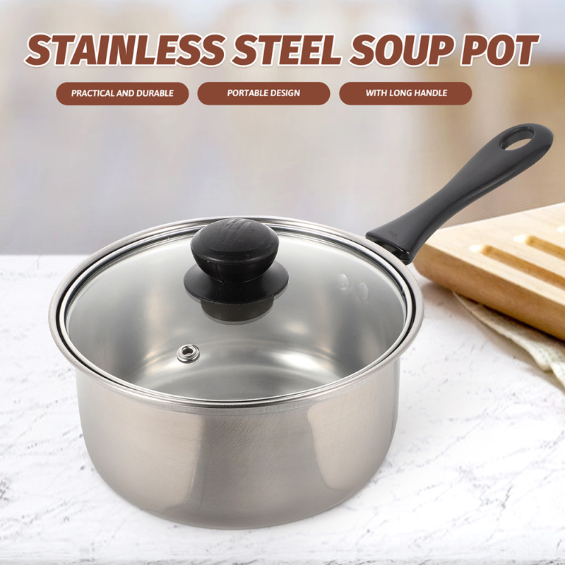 Hot Oil Pan Metal Milk Pot Small Sauce Pans Stove Top Ceramic Pour Spout  Stainless Steel Pots Cooking Saucepan - AliExpress