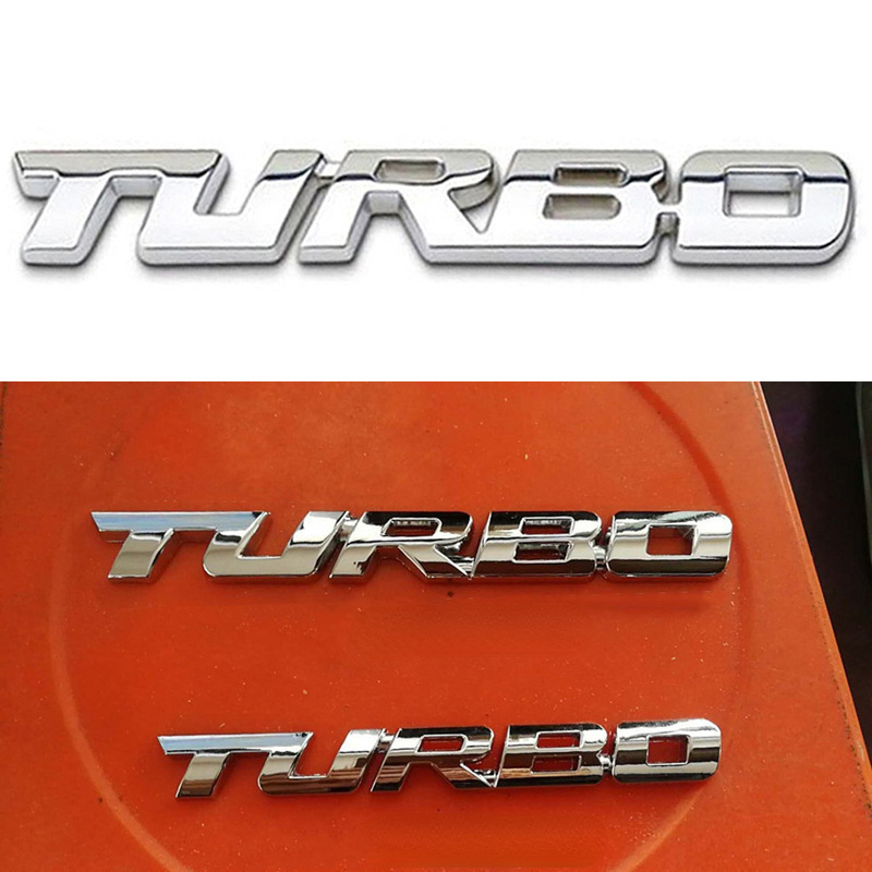 TURBO 3D Metall Aufkleber Auto Karosserie Emblem Decal