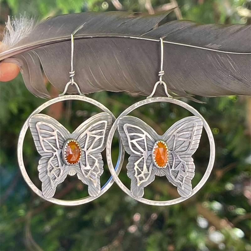 2pcs pair Bohemian Vintage Butterfly Earrings s Dangle Earrings Party Jewelry