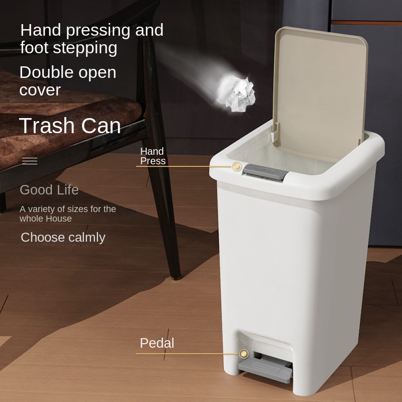 Double-layer Trash Can, Stackable Waste Bin For Kitchen Garden Yard Office,  Multifunctional Household Storage Basket - Temu
