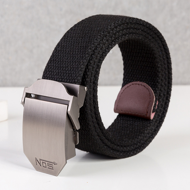 HDE Checkered Belt for Boys Men Black Flip Top Buckle Military Canvas Web  Belts 