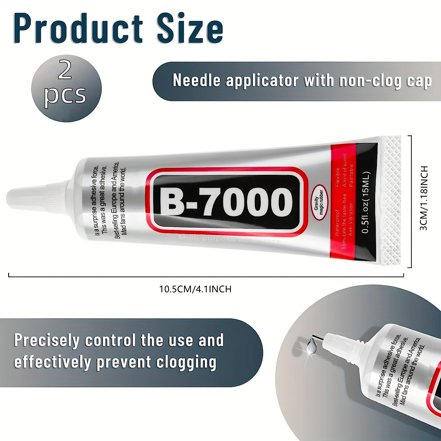 B7000 Craft Glue For Jewelry Making - Multi-Function B-7000 Super Adhesive  Glues Liquid Fusion Glue For Rhinestones Crafts, Clothes Shoes, Fabric,  Jewelry Making, Cell Phones