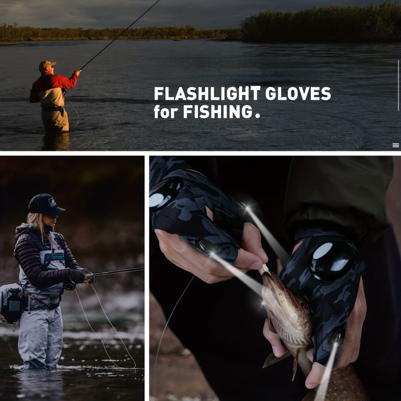 Led Gloves Night Light Waterproof Fishing Gloves Led Glove - Temu
