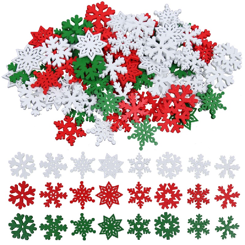 Red and White Snowflakes