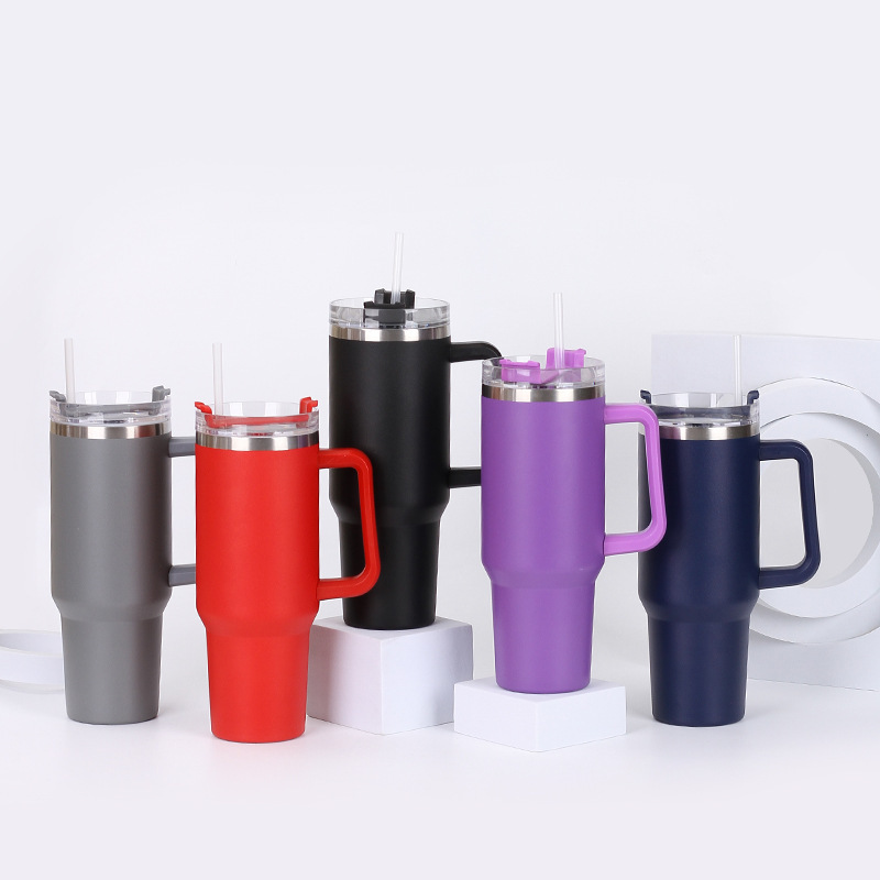 Tumbler With Handle And Straw Lid Double Layer Vacuum - Temu