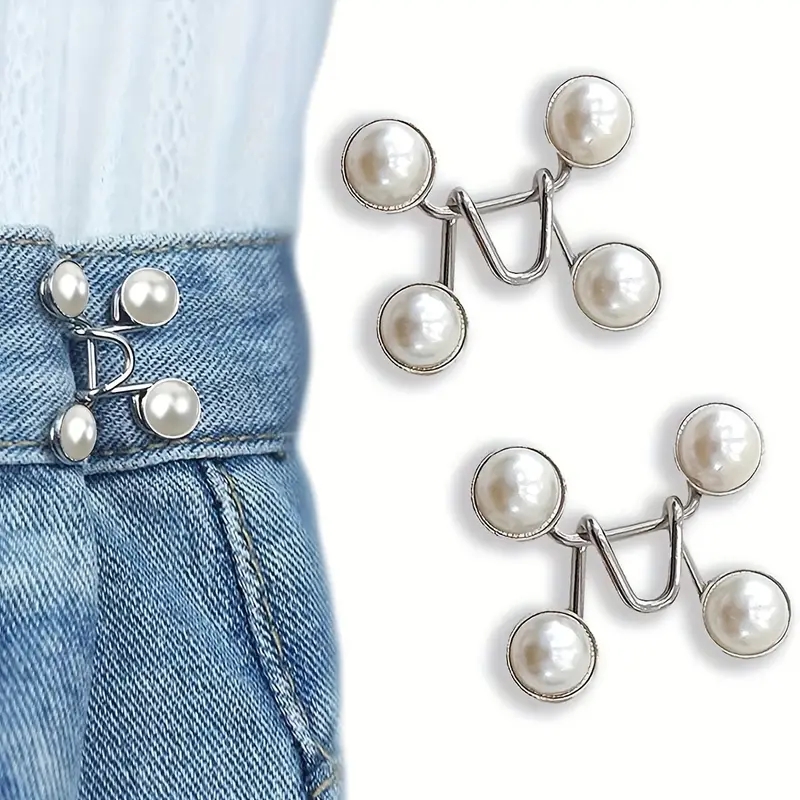 Pant Waist Tightener Adjustable Jean Button Pins 1PC Button Clip For Pants  No Sewing Required Easy To Install 