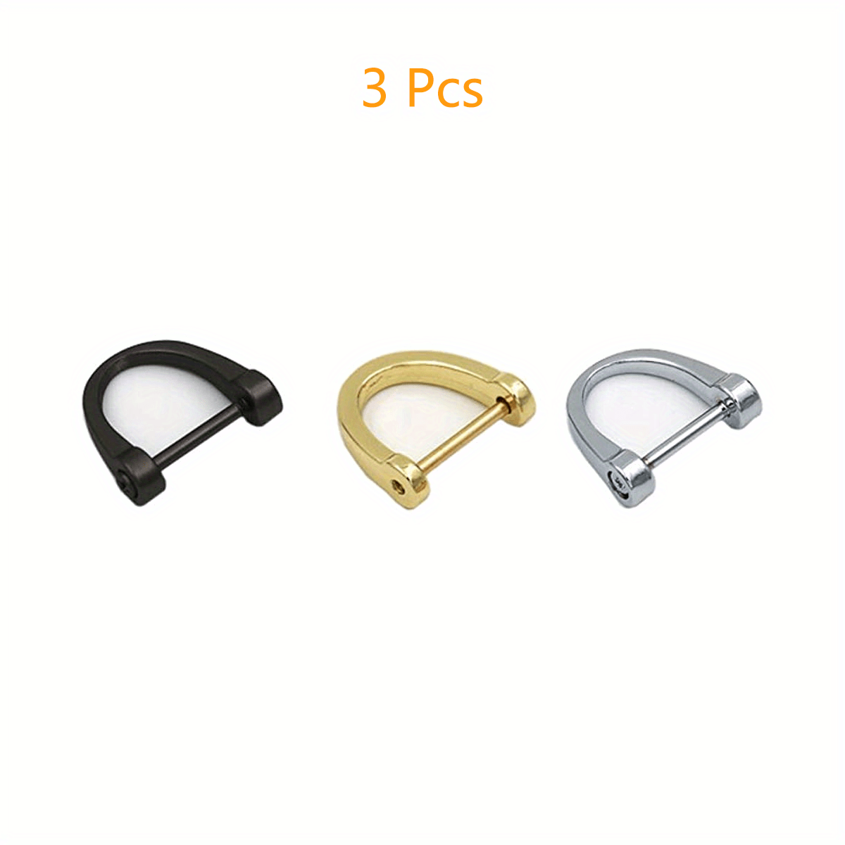  Gold D Rings for Purses,D-Ring with Screw for