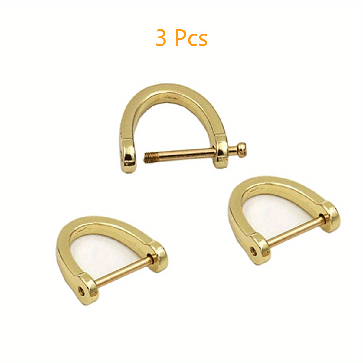  Gold D Rings for Purses,D-Ring with Screw for