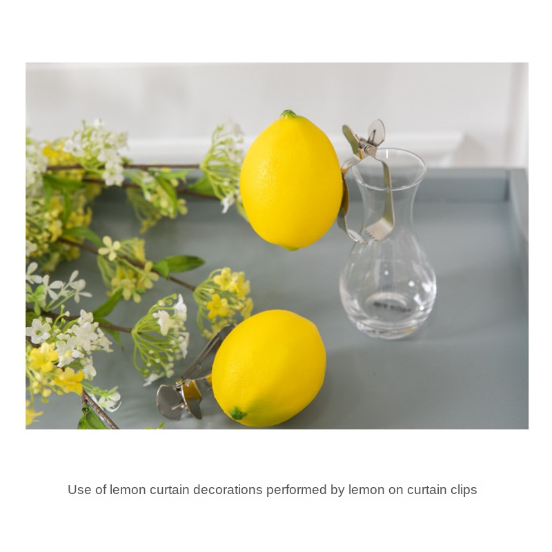 1pc lemon curtain clip punch free curtain   household   kitchen door curtain clip curtain holdback home decorations details 5