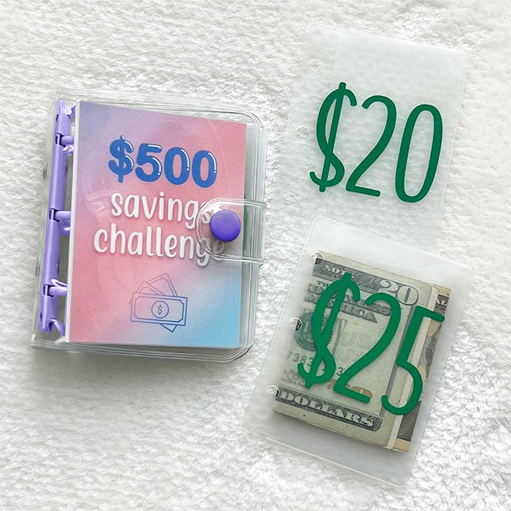 Kit de sobres de desafío de ahorro en efectivo | Sobres y organizador de  cajas para desafío de presupuesto - Libro de desafíos de ahorro de dinero