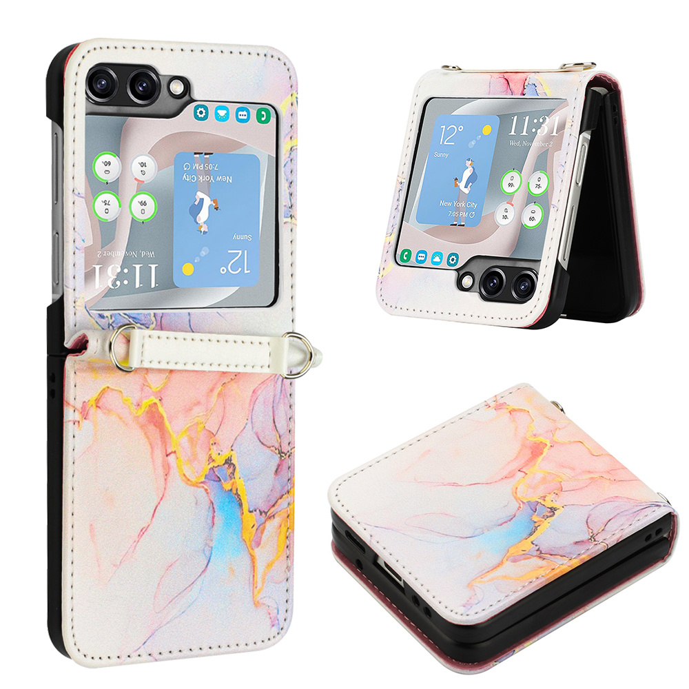 For Samsung Galaxy Z Flip 3 5g Case 2021, Galaxy Z Flip 3 5g Case Wallet,  Pu Leather