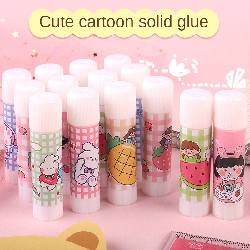 2pcs Solid Glue Stick Handmade Glue Cute Cartoon Solid Glue Glue High  Viscosity