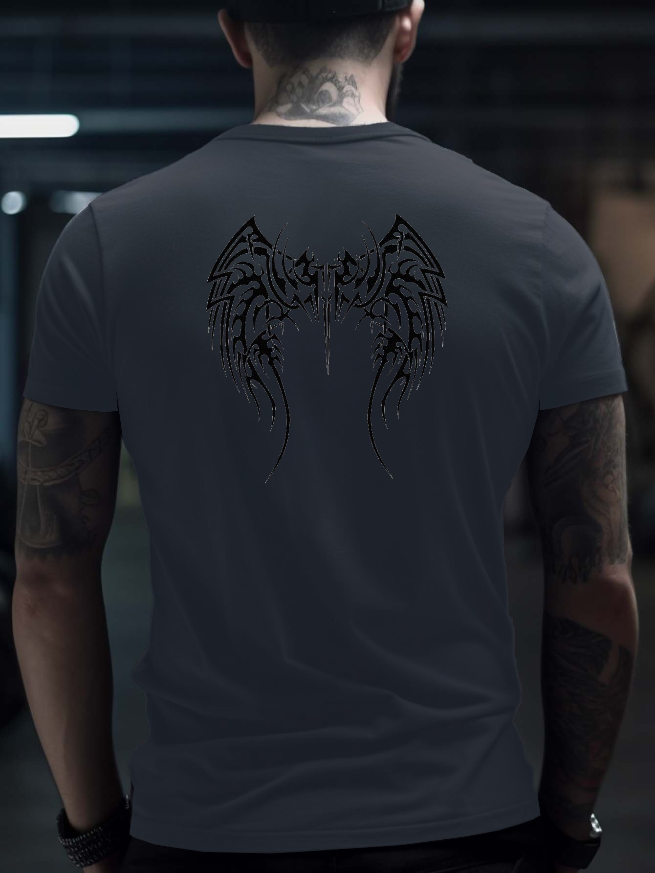 Cool Angel Wings Drawing Pattern Camiseta Moda Hombre Verano