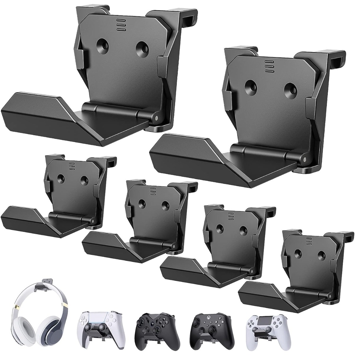 2) - Controller Wall Hanger Mount Stand Holder for Xbox One/PS4/PS5/Switch