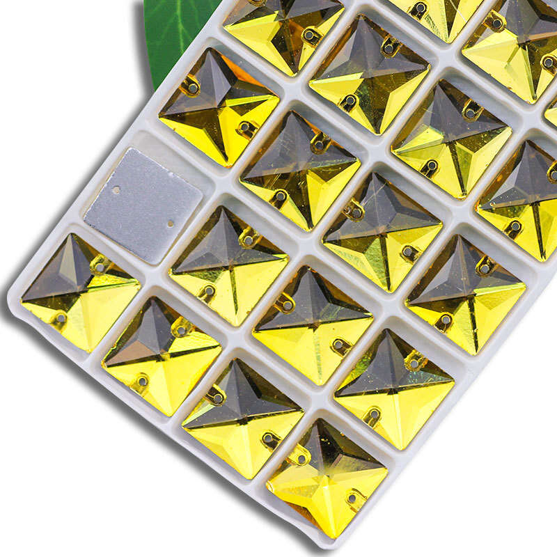  10 piezas de 0.472 in de base dorada con forma de triángulo para  coser en diamantes de imitación, parte trasera plana, cristales para  manualidades, coser en diamantes de imitación, para manualidades