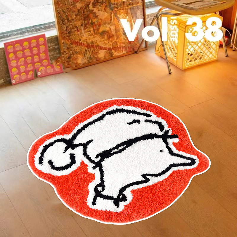 Simple shaped irregular rug, area rug