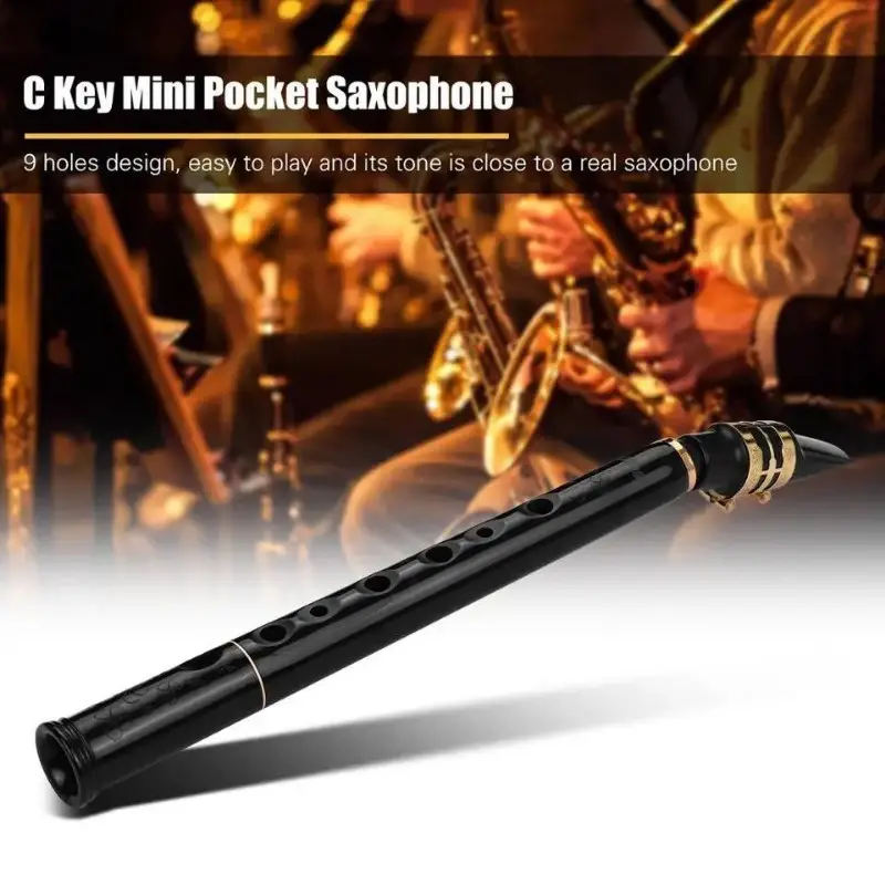 Saxophone portable 8 trous Mini saxophone de poche avec sac de