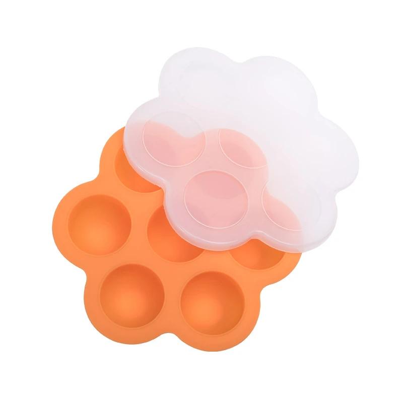 7 Holes Reusable Silicone Baby Food Freezer Tray Crisper Egg Bite