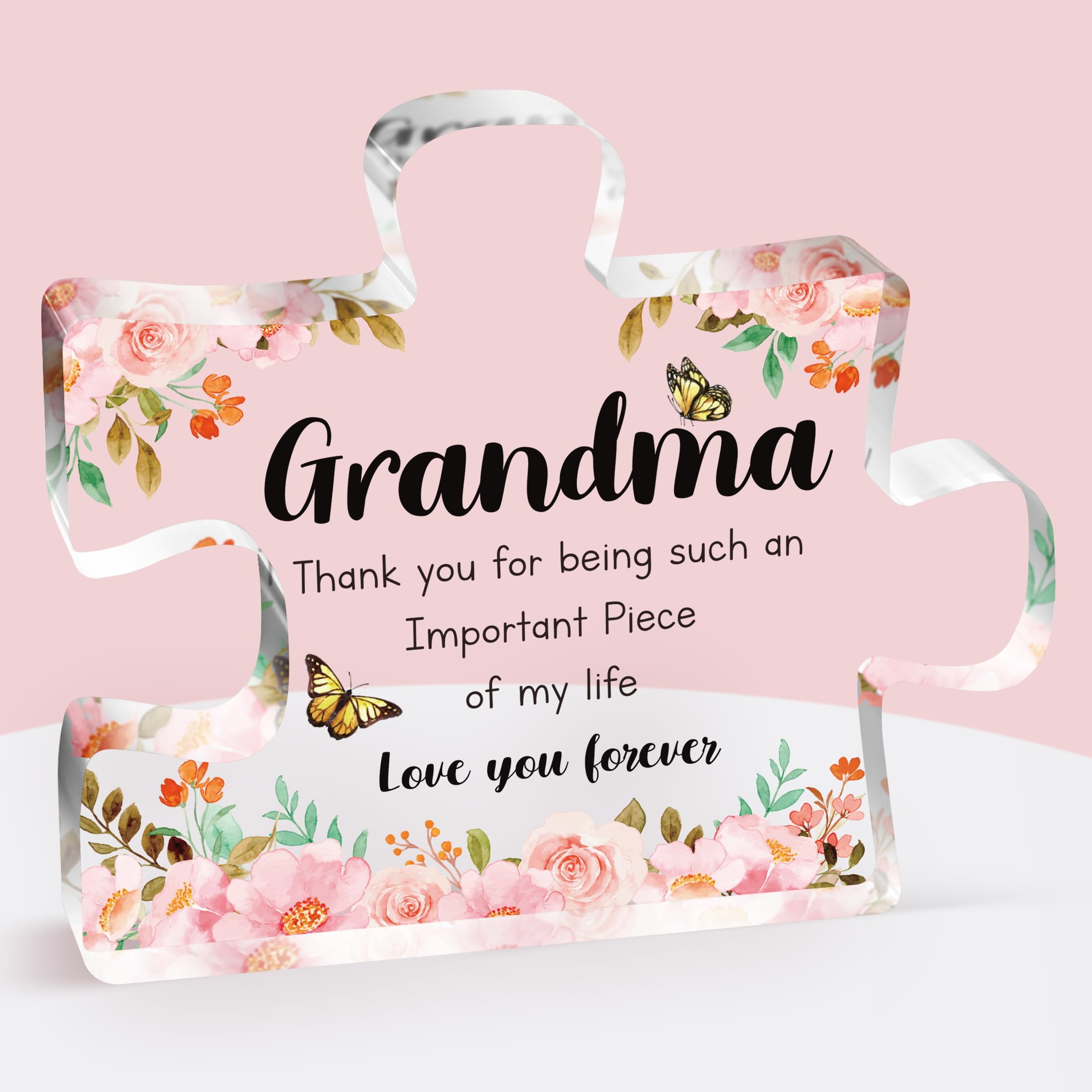 Regalos para abuela, regalos de Navidad para abuela de nieta, nieto, marco  de fotos para abuela, el mejor regalo para abuelas, soporte para fotos para
