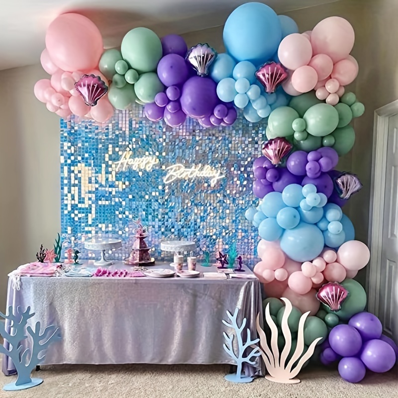 Mermaid Theme Balloon Garland Arch Kit Birthday Decor - Temu
