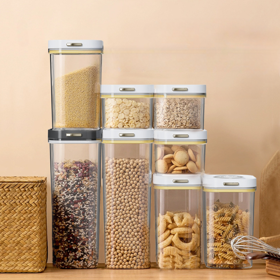 Food Storage Containers With Lids, Transparent Food Jars, Moisture-proof  Sealed Fresh-keeping Box, For Cereal, Rice, Pasta, Tea, Nuts And Coffee  Beans, Plastic Food Preservation Tank, Home Kitchen Supplies - Temu Israel