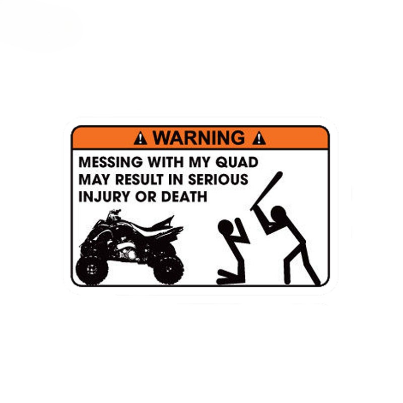 

12.2cm*8cm Funny Missing With My Quad May Result In Serious Injury Or Death Pvc Decal Car Stickers