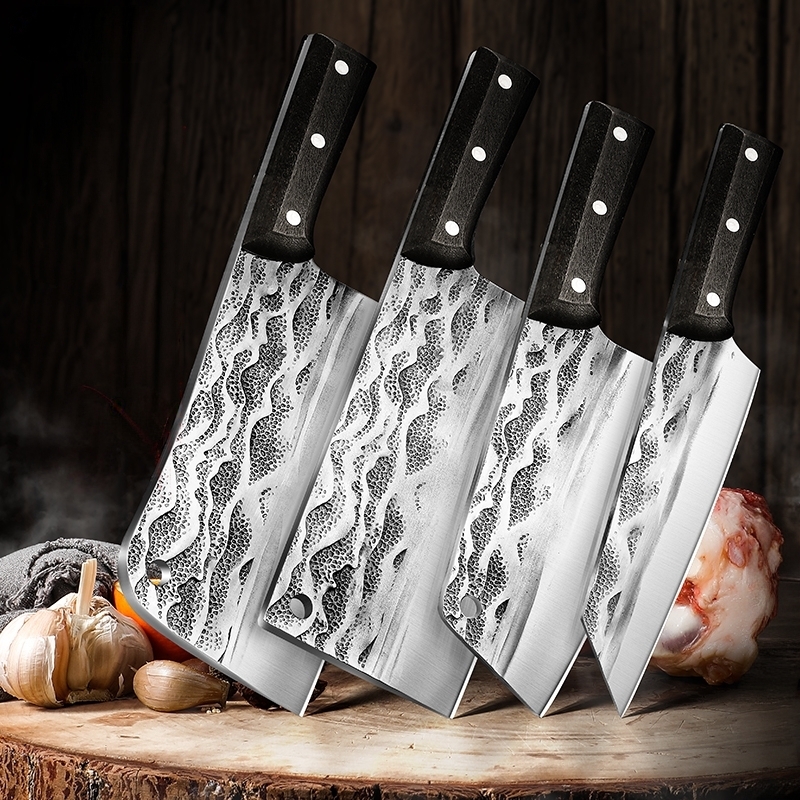 BAKULI Stainless steel kitchen knife, round head slicing knife