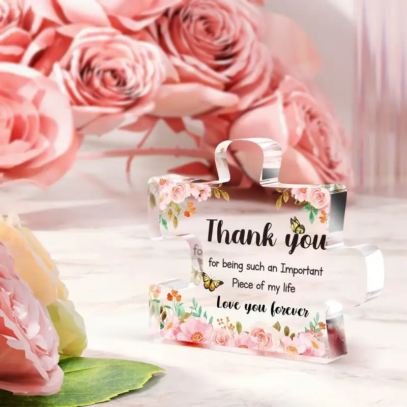 Thank You Gifts Acrylic Block Puzzle Table Decor Office - Temu