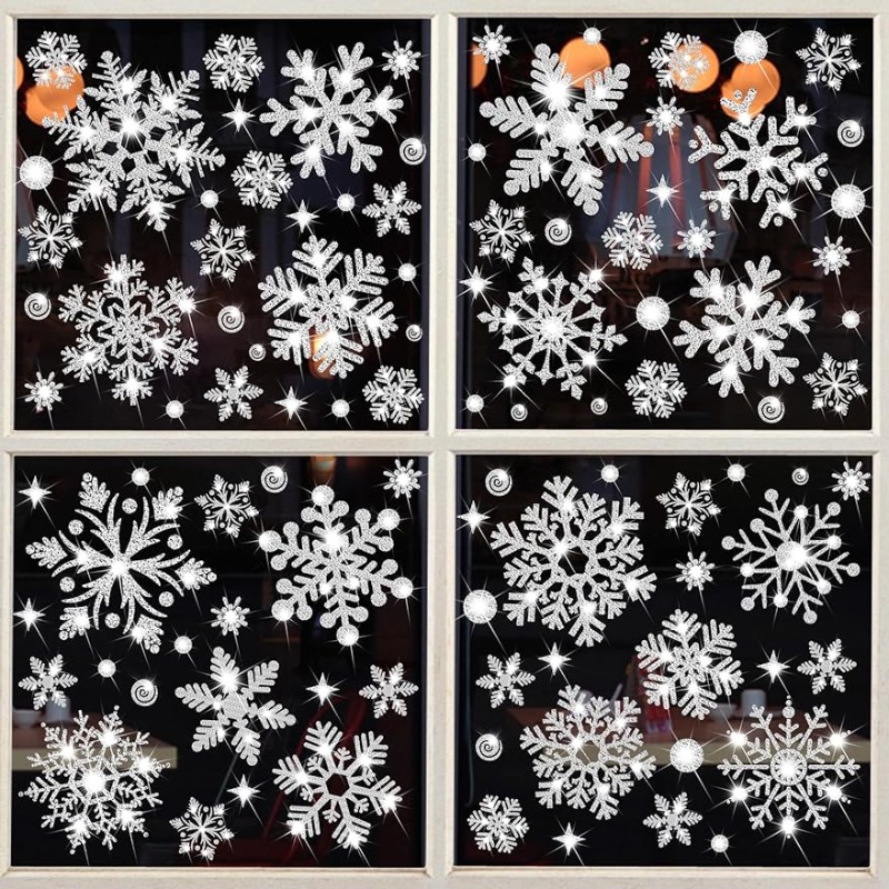 Festive Christmas Snowflake Stickers Perfect For - Temu