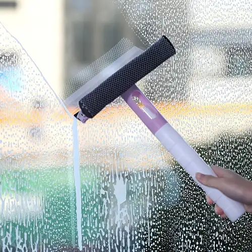 Window Squeegee Car Windshield Squeegee with Handle,Car Squeegee with  Sponge,2 in 1 Cleaning Squeegee for Glass Gas Station Mirror Bathroom :  : Home & Kitchen
