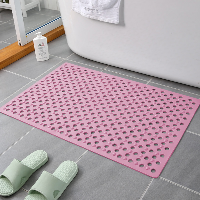 TPE Round Shape Bath Mat Foot Massage Shower Rugs Anti-Slip Hotel Bathtub  Carpet