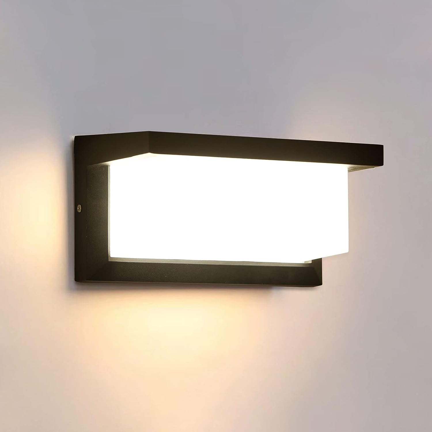 18W Applique Murale Extérieure LED Étanche IP65 Lampe Murale Extérieure en  Métal Moderne Lumière Extérieur/Intérieur