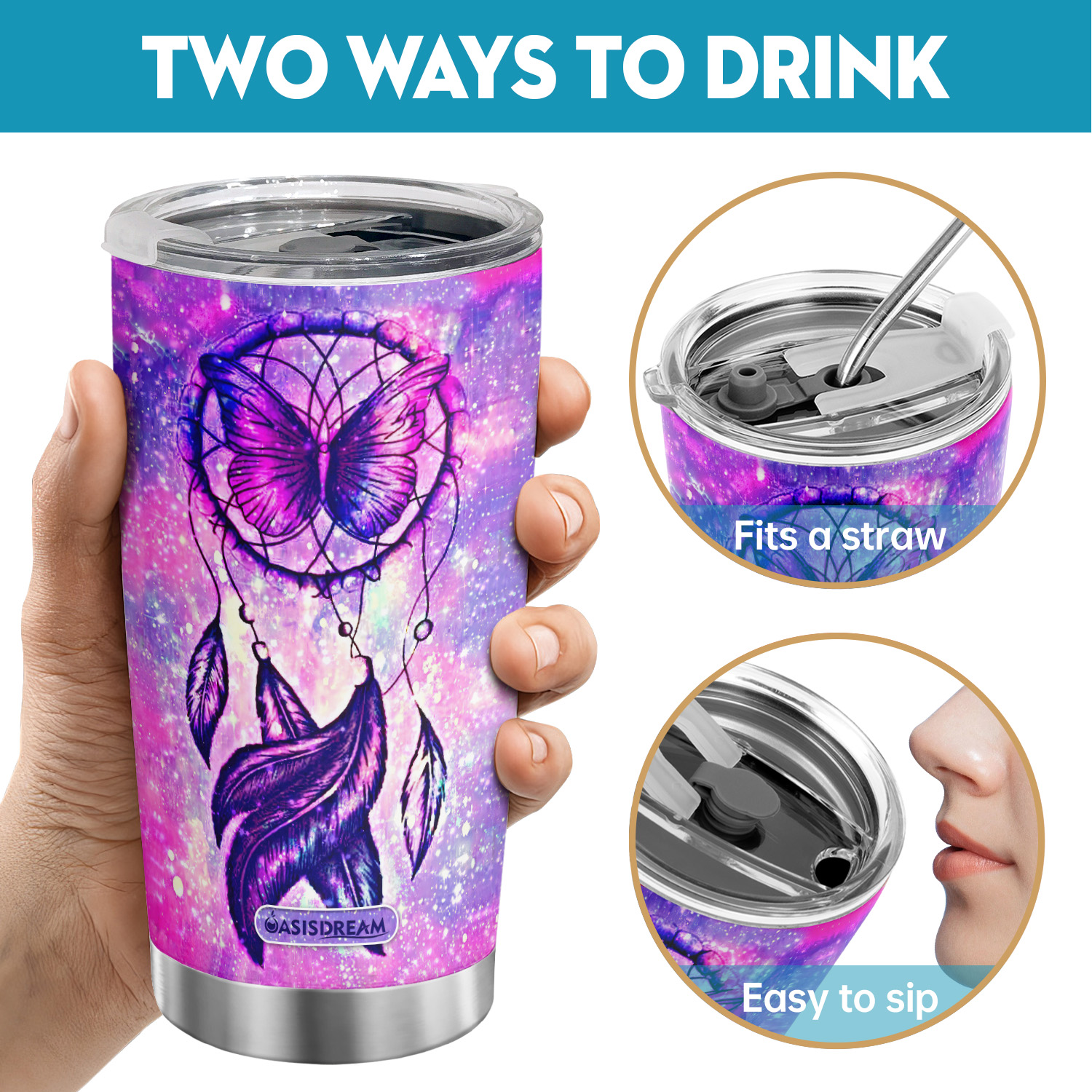 XXME Blue Alien Dreamcatcher 20 Oz Insulated Tumbler