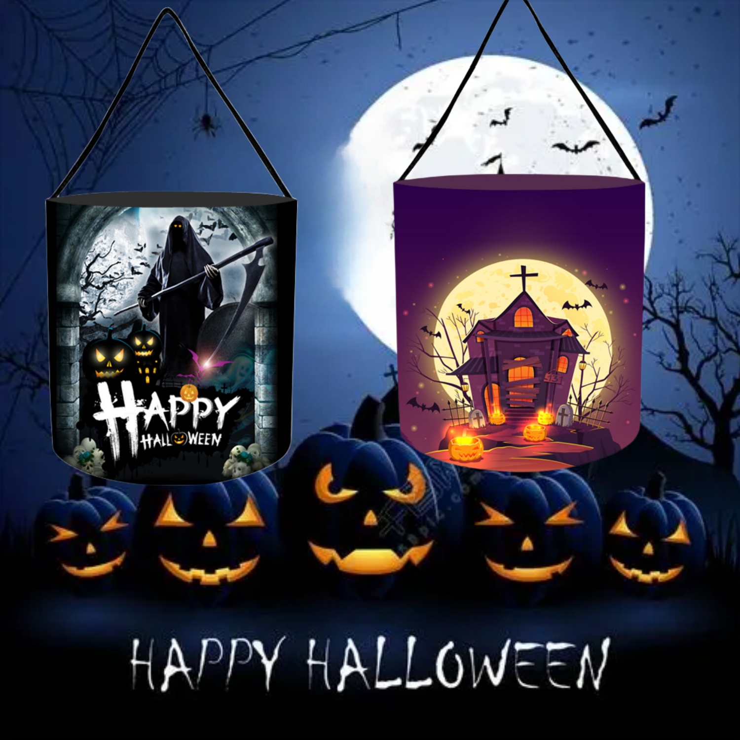 Led Light Halloween Candy Bags Light Up Halloween Party Trick Or