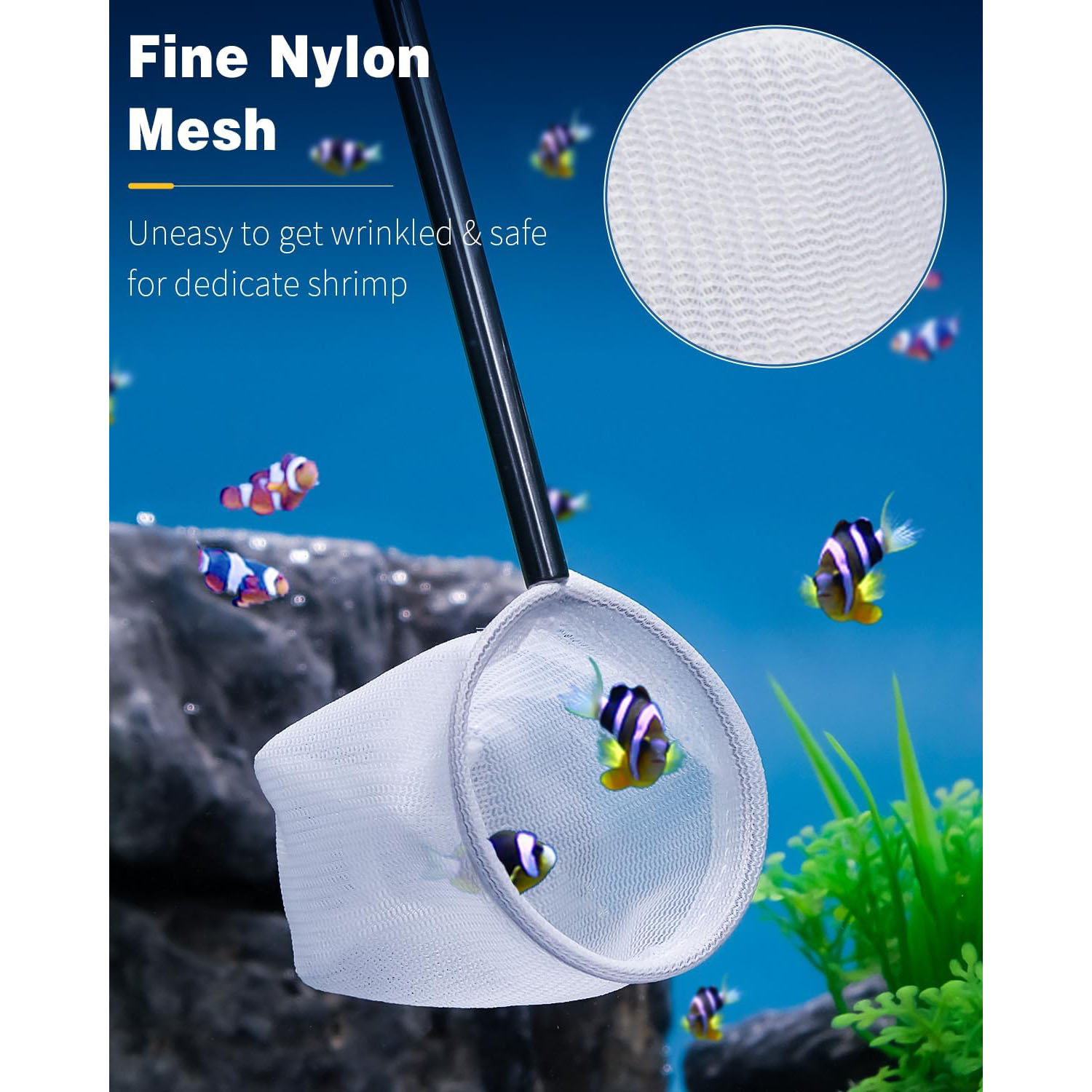 Portable Mini Adjustable Telescopic Shrimp Fishing Net Mesh
