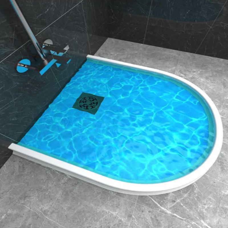 Barrera de ducha de baño de 1M, tira de retención autoadhesiva Flexible,  presa de ducha de agua, separación seca y húmeda - AliExpress