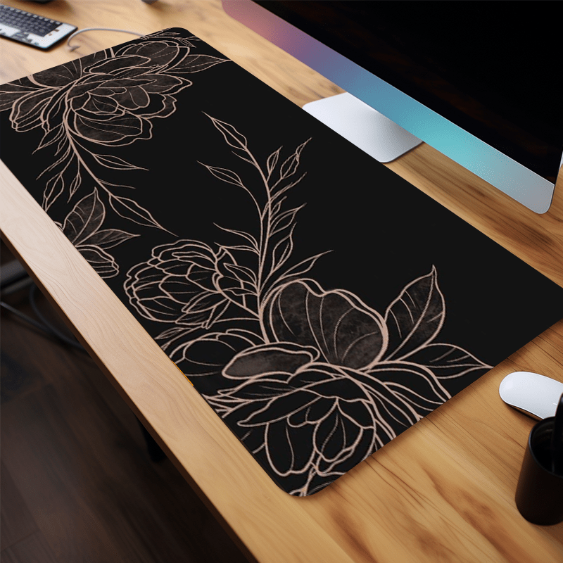 Reddish Mouse Pad Long Non slip Waterproof Office Table Mat