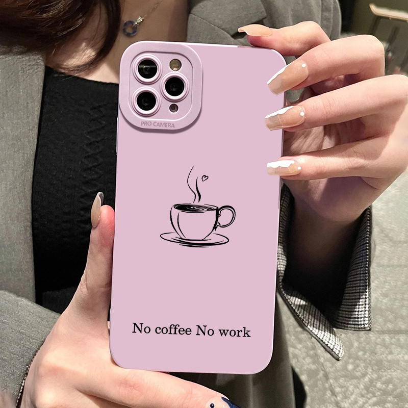 

Coffee Cup Graphic Pattern Silicone Phone Case For Iphone 15, 14, 13, 12, 11 Pro Max, Xs Max, X, Xr, 8, 7, 6, 6s Mini, Plus, Gift For Birthday, Girlfriend, Boyfriend, Friend Or Yourself