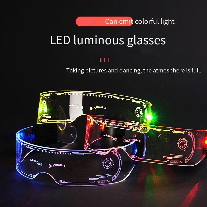 1PC LED Glasses Punk Style Light Up Glasses With Fantasy 7 Colors details 0