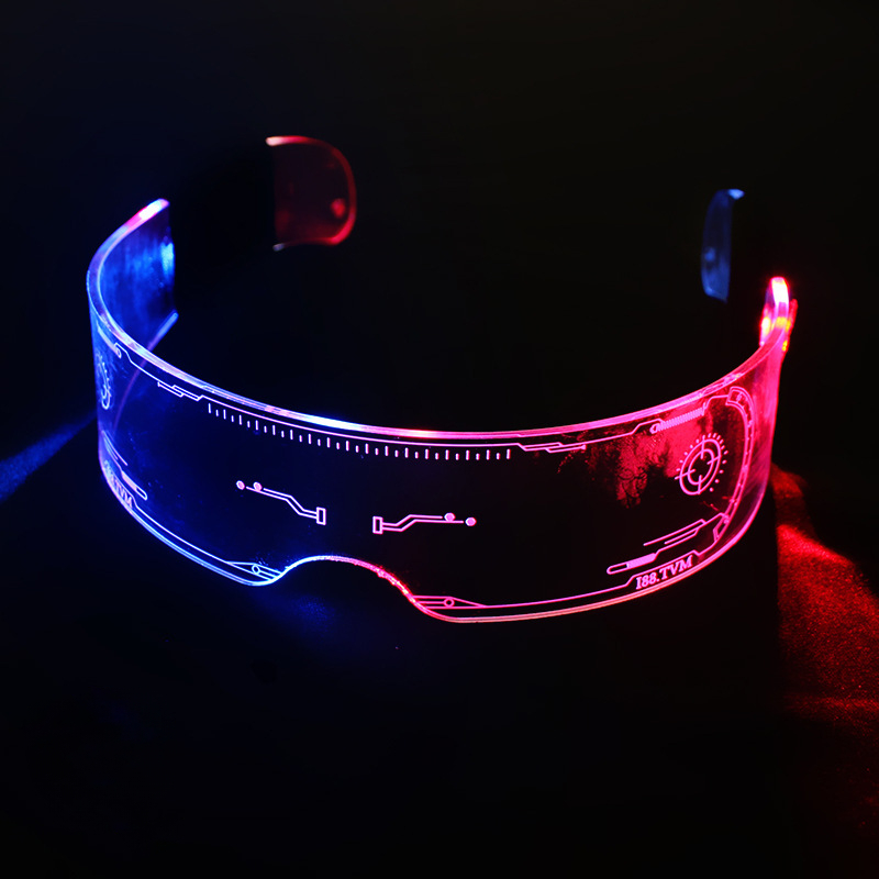 1PC LED Glasses Punk Style Light Up Glasses With Fantasy 7 Colors details 3