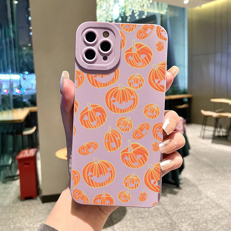 Halloween Pumpkin Graphic Printed Phone Case For Iphone 15 14 13