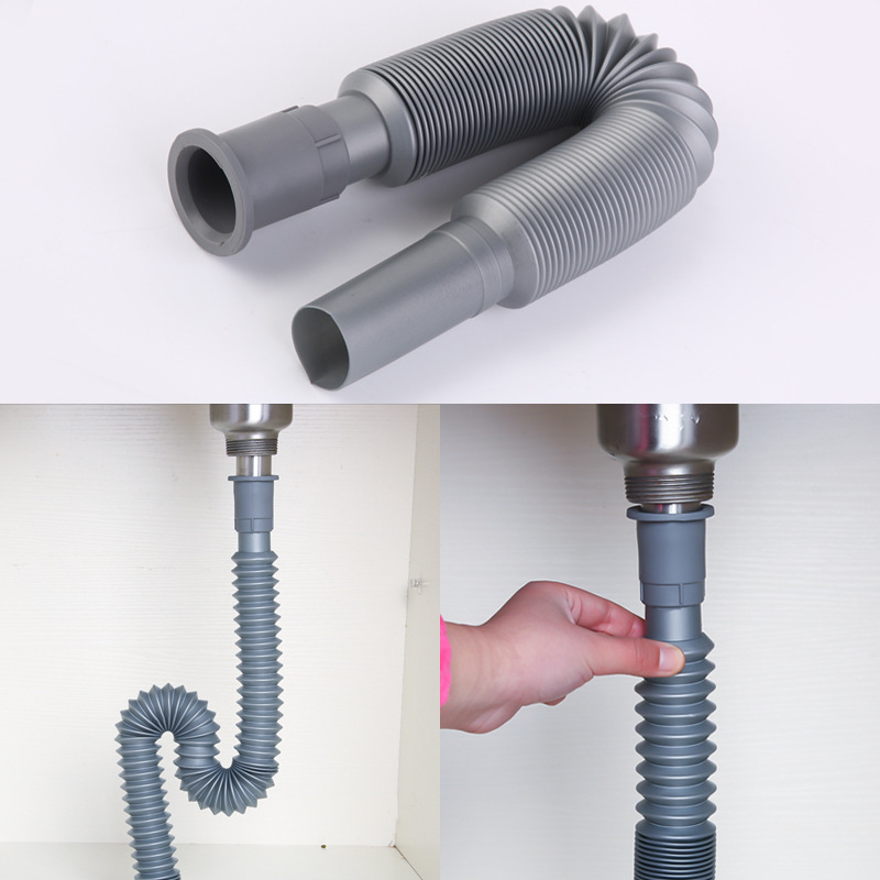 Flexible Drainage Pipe Universal Kitchen Sink Drain Pipe Kit - Temu