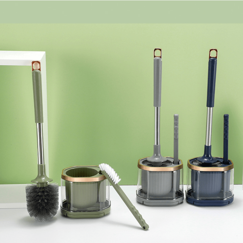 Toilet Brush And Holder Set, Wall Mounted, Long Handle Toilet