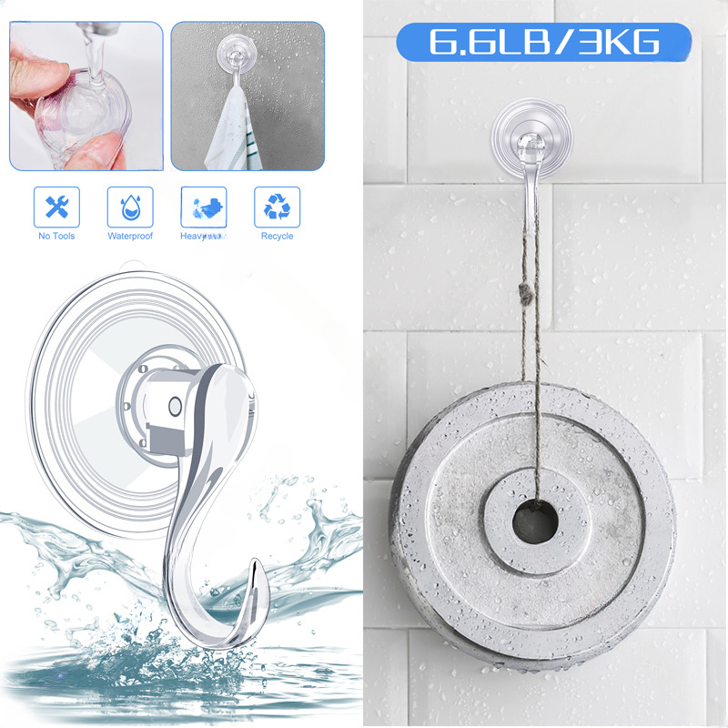 Suction Cup Hooks for Shower Heavy Duty Vacuum Shower Hooks for Inside  Shower Super Suction for Kitchen Bathroom Restroom 1pc - AliExpress