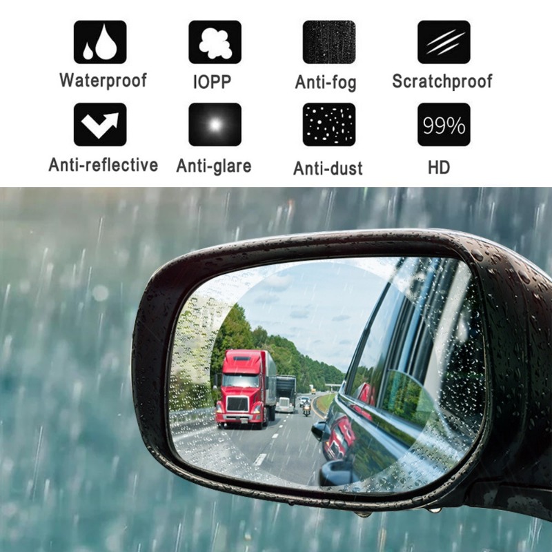 2 Stück Auto-Rückspiegel-Schutzfolie, Klare Schutzfolie,  Autofenster-Regenschutz, Wasserdichte Glasaufkleber