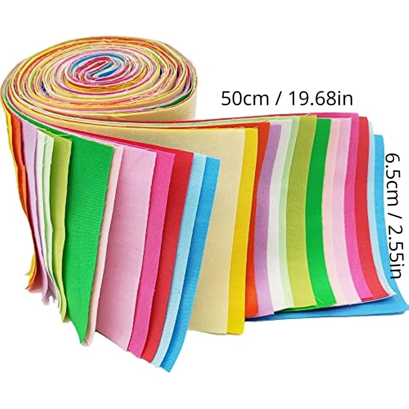 Rainbow Solid Jelly Rolls 100% Fabric Quilted Stripes For - Temu